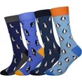 thumbnail image 1 of GHSDFBB Men's 2/4 Packs Fun Crazy Novelty Dress Crew Socks, 1 of 6