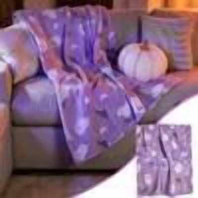 Ltvvegg Halloween Blanket, Soft Flannel Pumpkin Ghost Throw Blanket, Cute Spooky Fall Decor for Kids, Women, Halloween Parties, Cozy Autumn Home Halloween Decorations(28x40in)