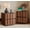 Walnut, variant on Rafasarr Mid Century Modern Fluted Nightstand with Charging Station and Wave Design, Drawer Storage, Walnut