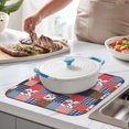 thumbnail image 2 of Pioneer Flower Floral Print Pattern Kitchen Dish Drying Mat 1 Pack, Ultra Absorbent Microfiber Drainer Mat, 16"x18", 2 of 6
