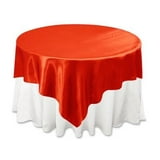 Satin Table Overlay Linen Wedding Table Cloth 72 inch Square(1 Piece ...