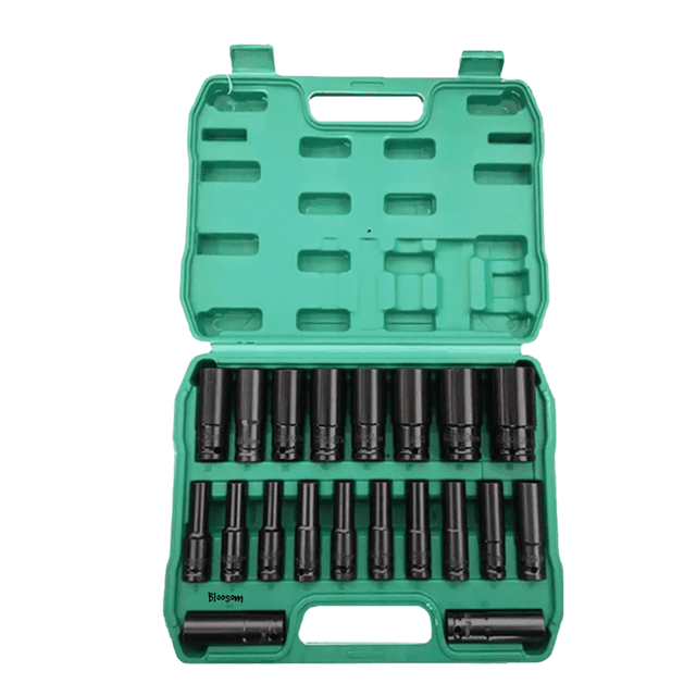 Conjunto Combinado De Manguito De Llave Eléctrica, Blossom 20 Piezas verde