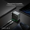 thumbnail image 5 of Esoulk 30W Dual Port USB-C and USB-A, GaN Technology, Mini Compact, Super Fast Charging Wall Charger with USB-C to USB-C Cable for Motorola Moto G Stylus 5G 2024 - Black, 5 of 9