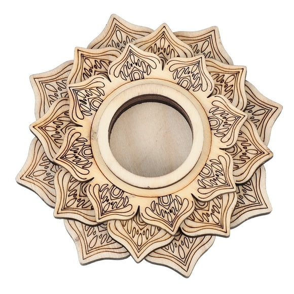 Soporte de madera para bolas de cristal, delicado adorno de escritorio para el hogar.