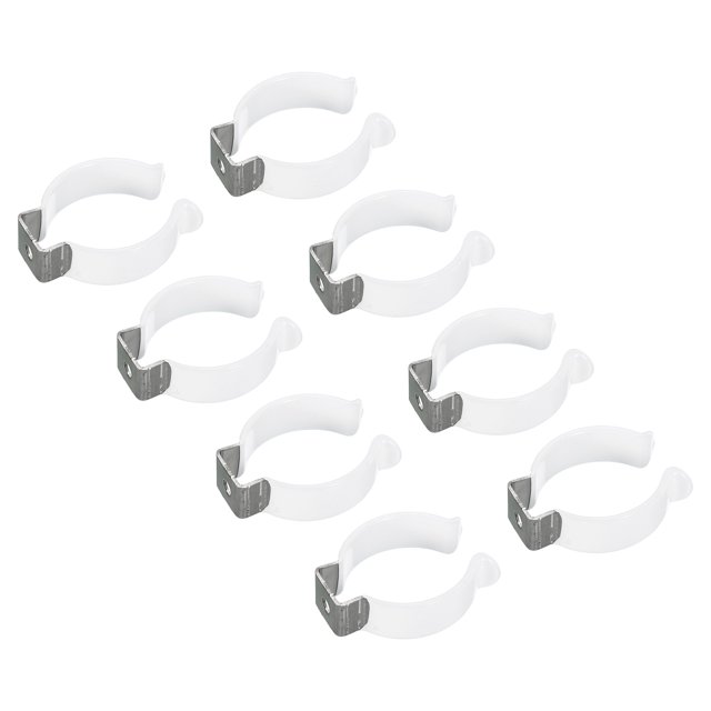 Unique Bargains T12 U Clips Holder Bracket for LED Light Bulb Mounting Bracket Fluorescent Tube Holder Clamps White 8 Pack