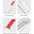 thumbnail image 5 of Stainless Steel Shredder Knife, Stainless Steel Dual Blade Julienne Cutter, Cabbage Chopper Shredder Slicer for Coleslaw, Grating & Shredding - Perfect for Coleslaw, Vegetables with Hook (Red), 5 of 9