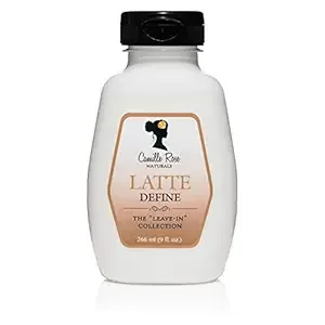 Camille Rose Latte Define Leave in Styling Cream, with Black Cumin and Sunflower Seed Oils to Hold and Define Styles and Textures, for all Hair Types, 9 fl oz