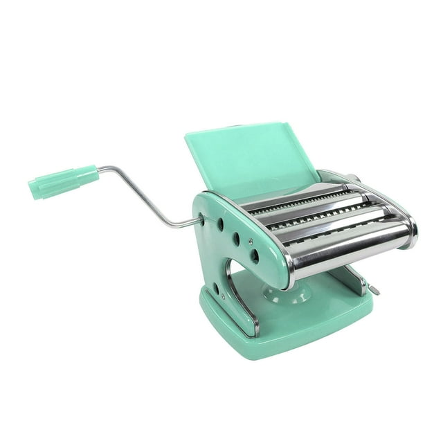 Pasta Machine, Stainless Steel Hand Crank Noodles Maker Nonslip Base Pasta Maker Machine with 6 Adjustable Levels, for Lasagna Fettuccine Dumpling Wrapper