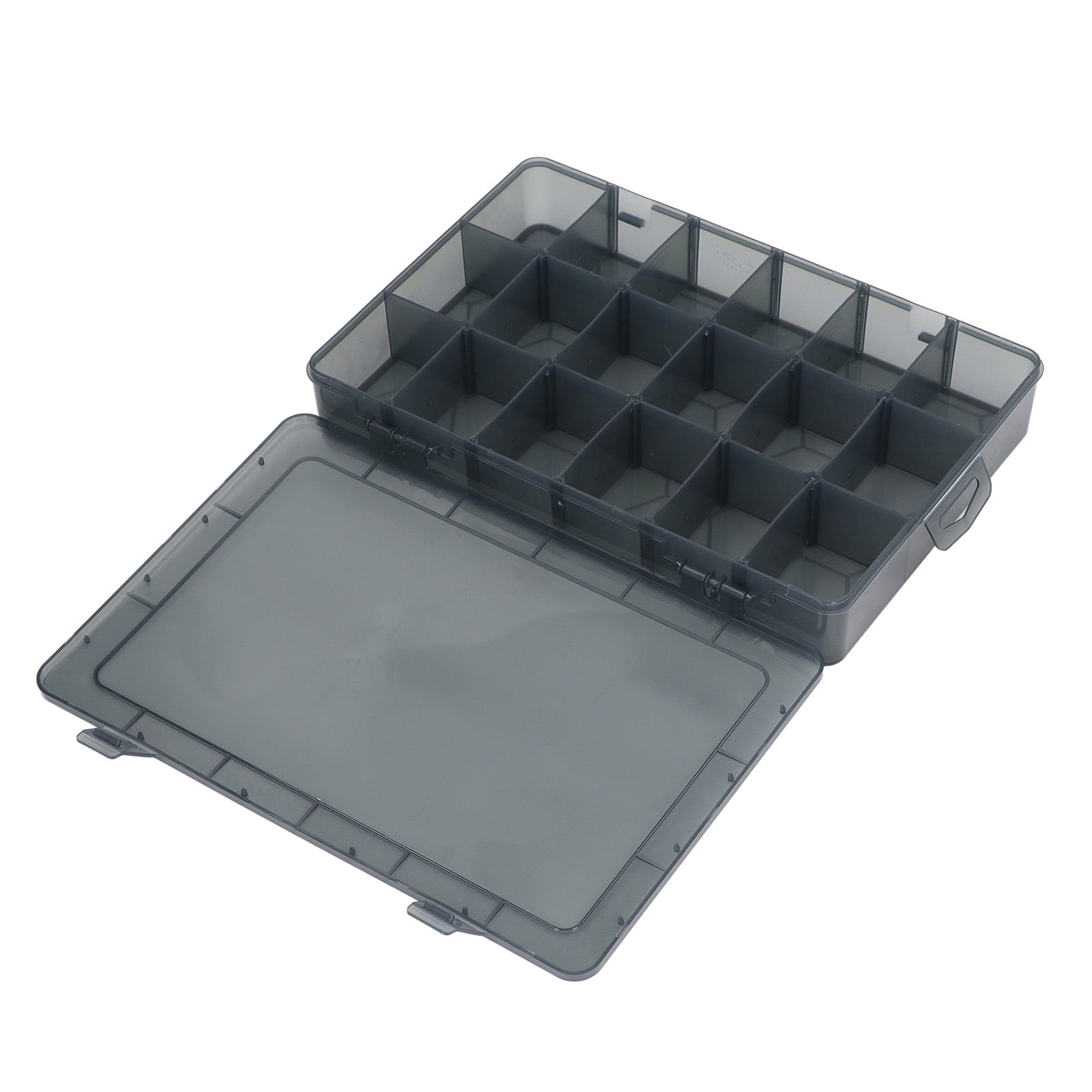 18 Grids Small Parts Storage Case Tools Box Organizer, Hardware Organizers with Removable Plastic Dividers for Nuts, Bolts, Screws, Nails, Small Hardware