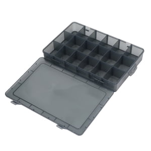 18 Grilles Petites Pièces de rangement Boîte Outils Organisateur, Matériel Organisateurs avec Diviseurs en plastique amovible pour les écrous, boulons, vis, ongles, Petit matériel