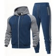 thumbnail image 4 of Ceisia Men's Slim Fit Color Block Hooded Tracksuit Set Full-Zip Long Sleeve Jacket with Elastic Waist Jogger Pants Gifts, 4 of 9