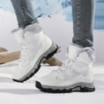 thumbnail image 3 of Oyedens Snow Boots for Women Waterproof Non Slip Lined Winter Warm Mid Calf Ski Combat Boots, 3 of 8