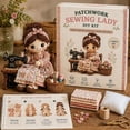 thumbnail image 3 of Patchwork DIY Doll Kits, Handmade Fun and Creativity, 3D Cute Dolls Felt Patchwork Kit, Creative Manual Art Craft, Gifts for Adults Beginners, Doll and DIY Craft Lovers (C), 3 of 9