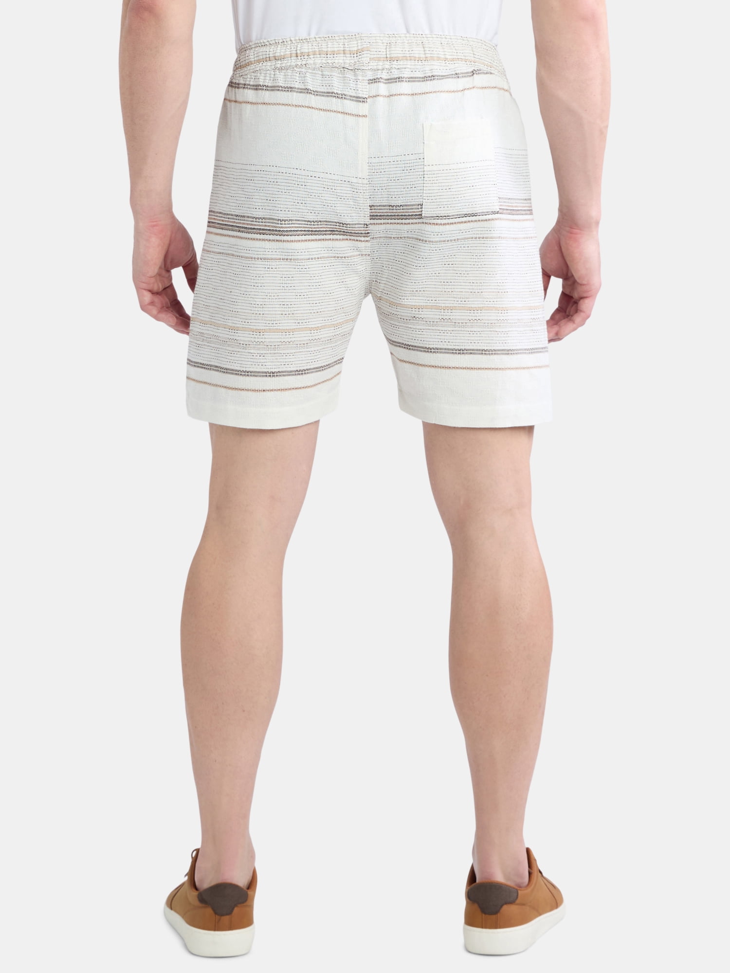 Fly By Night Men’s and Big Men’s Passport Striped Shorts, 6" Inseam, Sizes S-3XL