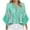 Green, variant on Youyipin womens tops 3/4 Length Sleeve Double Layered Dressy Casual Business Work Blouses V Neck Office Tunic Summer tops for women