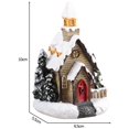 thumbnail image 2 of Injueey Decoración de escritorio del conjunto del pueblo LED de la casa de la nieve de la resina Kits de decoración para fiestas tipo C, 2 of 6
