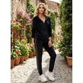 thumbnail image 2 of Conjunto 2 Piezas Hoodie con Cierre y Pants Estilo Casual Chic con Detalle Brillante para Mujer, 2 of 5