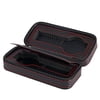 Zippered Watches Box 2-slot Storage Organizer Collection Carbon Fiber Leather Travel Case