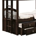 thumbnail image 4 of Wooden Twin/Twin Bunk Bed & Trundle with 3 Drawers, Brown, 4 of 5