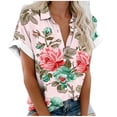 thumbnail image 1 of Mujeres Pantalones Cortos Impresos Blusas de Manga Corta Y Top Regular, Vestido de Moda de Verano Casual para Mujeres, 1 of 5