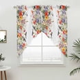 thumbnail image 5 of Vintage Flowers Kitchen Window Curtains, Swag Curtains Valance for Bedroom Living Room Bathroom, Spring Floral Botanical Pastoral Rod Pocket Window Treatment Curtain Block Drapes 2 Panels 36"x63", 5 of 9