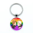 thumbnail image 3 of LLavero de mejores amigos, llavero de Ángel de Crowley, cabujón de cristal divertido, llavero de coche, soporte de anillo, dijes, regalos de joyería, 3 of 4