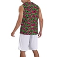thumbnail image 2 of Pofeuu Graffiti Tape Print Basketball Jersey, Shirts for Men Youth Basketball Jersey Crew Neck-4X-Large, 2 of 6