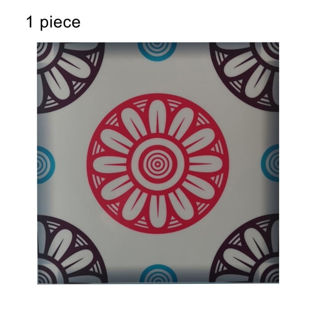 Riwcyla 1PC Self Adhesive Retro Tile Stickers Waterproof PVC Removable Wall Stickers Decals for Kitchen Bathroom Home Tidy Protection
