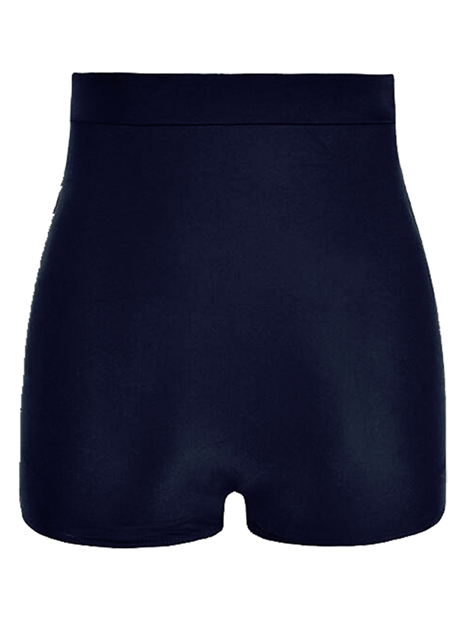 Eloshman Ladies Swimwear Solid Color Swim Shorts High Waist Swimsuit