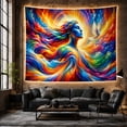 thumbnail image 6 of Ocean Waves Toned with Human Face Profile Facing, Mystical Fantasy for Space Lovers, Galaxy Room Decor, Housewarming Gift, Tapestry Wall Hanging for Bedroom and Dorm, 6 of 7