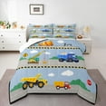 thumbnail image 6 of Feelyou Cartoon Truck Boys Bedding Comforter Set, Rustic Car Twin Comforter Sets, Construction Vehicle Bedding Set, Super Cozy Room Decor, 2 Pieces, 6 of 8