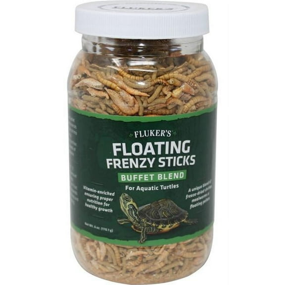 Fluker's Buffet Blend Floating Frenzy Sticks for Aquatic Turtles (6oz)