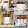 thumbnail image 5 of Kitchen Cafe Valance Curtain for Small Windows,Wildlife Bear Forest Pine Tree Rod Pocket Short Valances,42x12in, 5 of 9