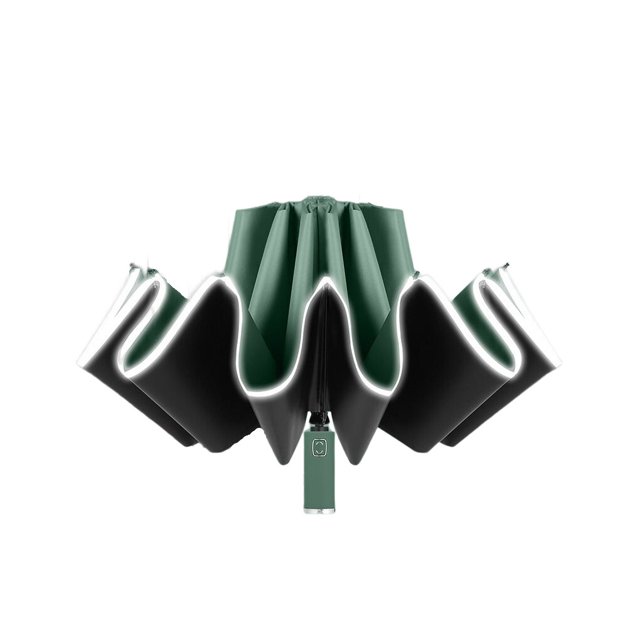 Wosthever Paraguas para hombre, impermeable, portátil, plegable, Protector de viaje, sombrilla de vinilo, 10 varillas, protección solar carpas Verde