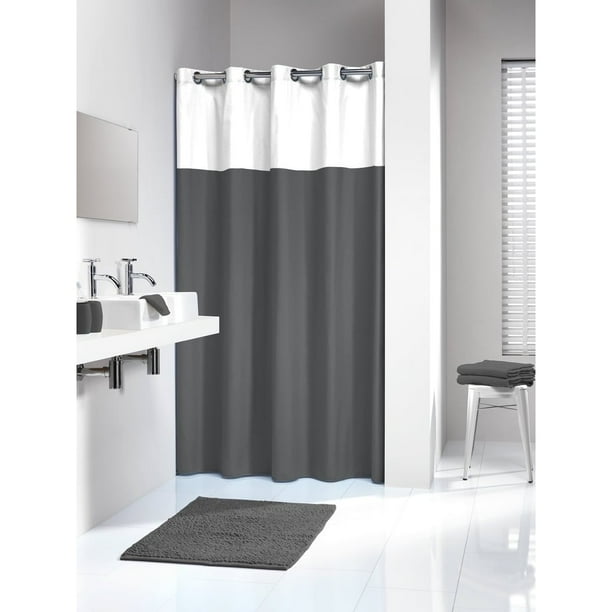 Sealskin Extra Long Hookless Shower Curtain 78 X 72 Inch Doppio Gray Com Long Hookless Shower Curtain 78, 78 Inch Long Shower Curtain