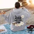 thumbnail image 5 of Bibifish Womens Hoodies Letter Floral Print Drawstring Hoodies With Pocket Oversized Fit Spring Fall Long Sleeve Stylish Pullover Tops For Ladies, 5 of 6