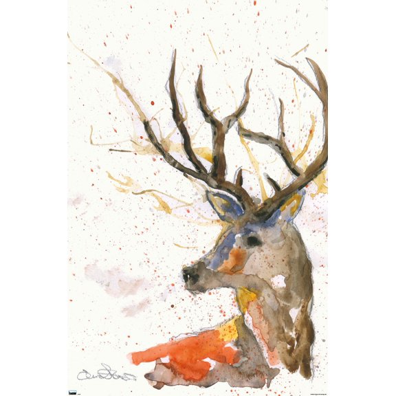 Emma Steel - Deer Wall Poster, 22.375" x 34"