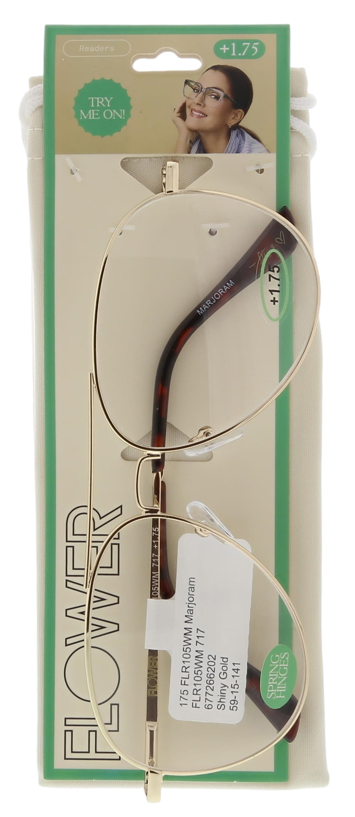 FLOWER Womens Reading Glasses - FLR105 Marjoram +1.75