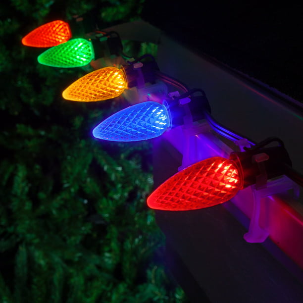 Faceted Multicolor Christmas Lights example