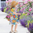 thumbnail image 5 of FORMRS Girls Short Sleeve Dress Summer Casual Round Neck A-line Beach Sundress, Sizes 2T-8T, Floral Fiesta, 5 of 8