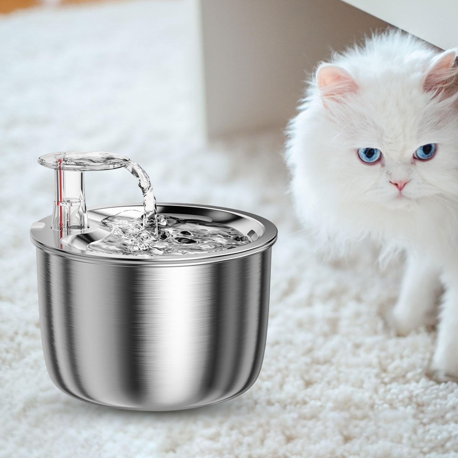 Bvdfgk Cat Water Fountain 304 Stainless Steel Container for Puppy Indoor Small Dogs