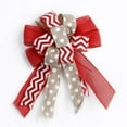 thumbnail image 1 of AMERTEER  Printed Bow Ornaments Christmas Decorations, 1 of 9