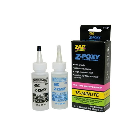 Pacer PT35 Zap Z-Poxy 15 Minute Epoxy Glue by , New PT36 PT35 Tube Epoxy Zap ZAP 070 Pacer Minute Technology Resin by Slo Adhesive CA ZPoxy.., By Zap Adhesives