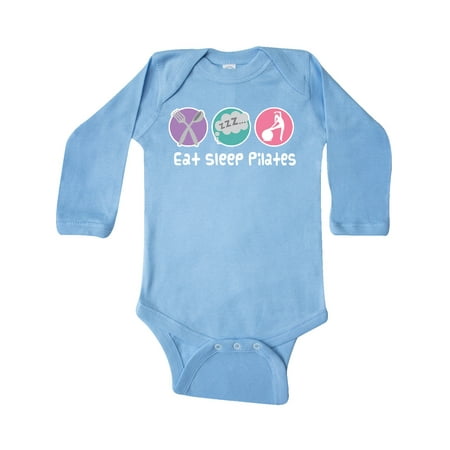 

Inktastic Eat Sleep Pilates Gift Baby Girl Long Sleeve Bodysuit