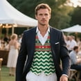 thumbnail image 3 of Yuyamidu Christmas Mens Vest Formal Waistcoat with Pocket Xmas Tree V-Neck Suit Vests for Wedding Prom Party Casual Tuxedo Wear Size L, 3 of 7