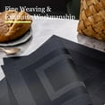 thumbnail image 5 of Placemats Set of 8 Washable Indoor/Outdoor Vinyl Place Mats for Dining Table PVC Weave Table Mats(Black/Dark Edge), 5 of 6