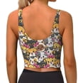 thumbnail image 3 of Lsque Cute Cat Printed Women'S Sports Bra, Compression, Moisture Wicking, High-Impact Sports Bra For Women,Supportive sports bra-XX-Large, 3 of 9