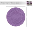 thumbnail image 5 of HOME WEAVERS Waterford Collection Cotton Round Bath Rug, 30" Round, Purple, 5 of 9