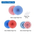 thumbnail image 3 of Uxcell Hanging Paper Fans Set Paper Decorations for Party Birthday, Blue Polka Dot(6pcs), 3 of 7