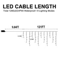 thumbnail image 4 of Luces navideñas Heceltt Outdoor en forma de carámbano, 40 m, 1280 LED, multicolor, 4 of 6